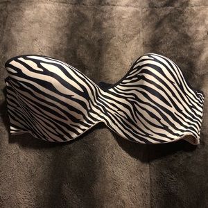 Sweet Nothings Strapless Bra Size 38D Zebra Print